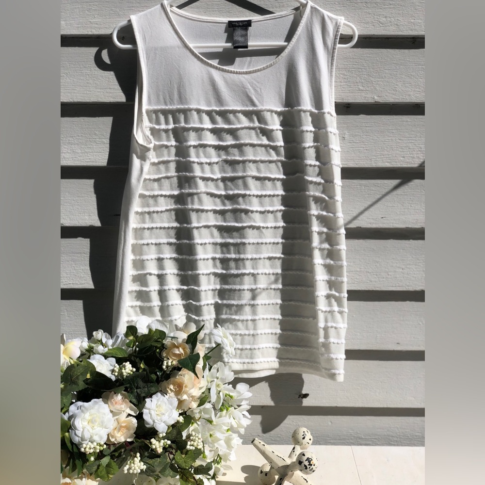 Ann Taylor white blouse: size large